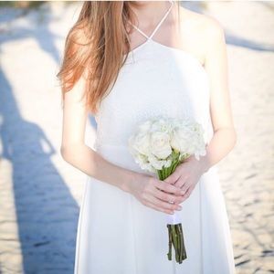 BHLDN Pearson wedding dress II lace halter II